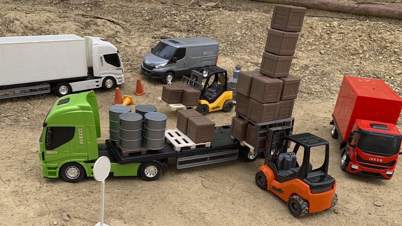 forklift tractor, miniature truck, trator empilhadeira