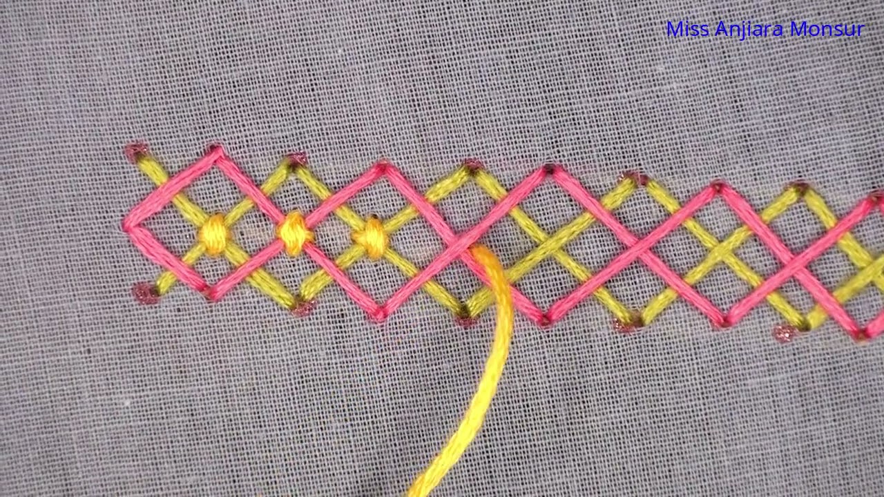 Hand Embroidery Border designs, Easy Embroidery Design