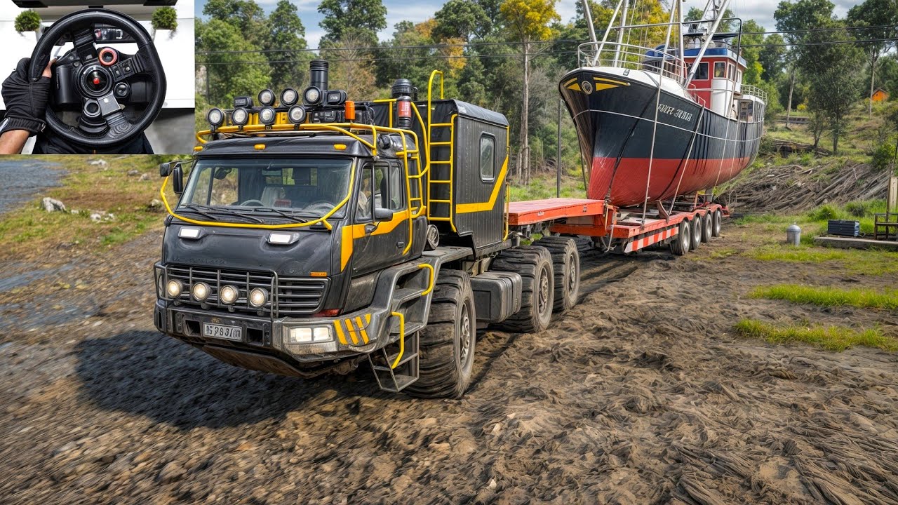 Extreme Cargo Delivery in Muddy Roads | SnowRunner | Logitech G29 Gameplay | #1073