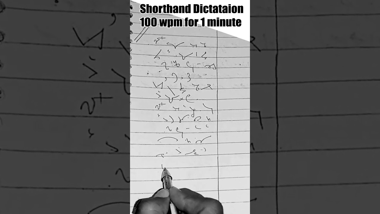 shorthand dictation 100 wpm for 1 minute