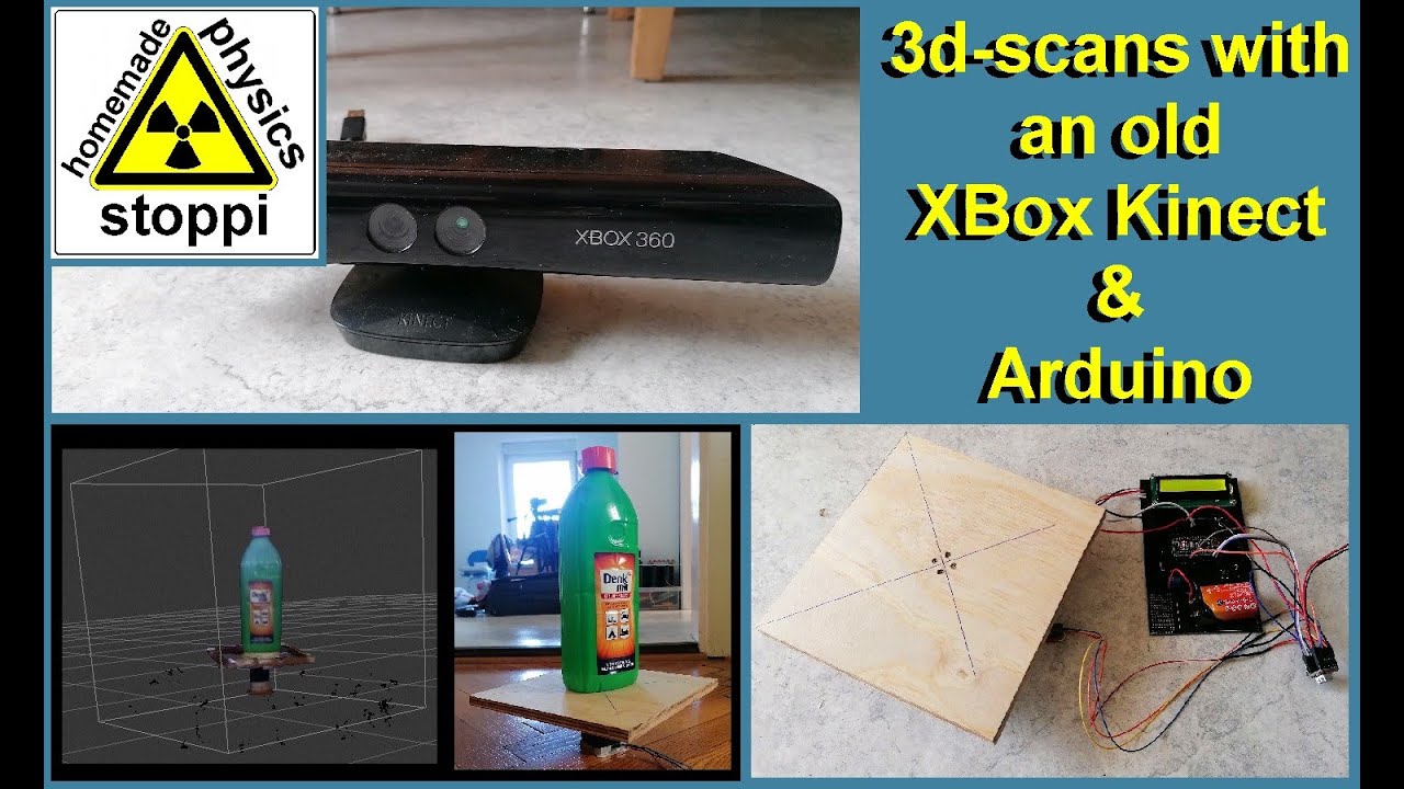 Simple 3D Scanner with an old XBox Kinect & Arduino - Einfacher 3d-Scanner mit XBox Kinect & Arduino