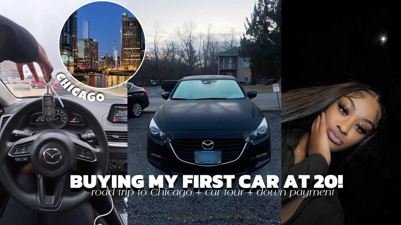 BUYING MY FIRST CAR AT 20! (MAZDA 3 2018) | road trip to Chicago + car tour + down payment