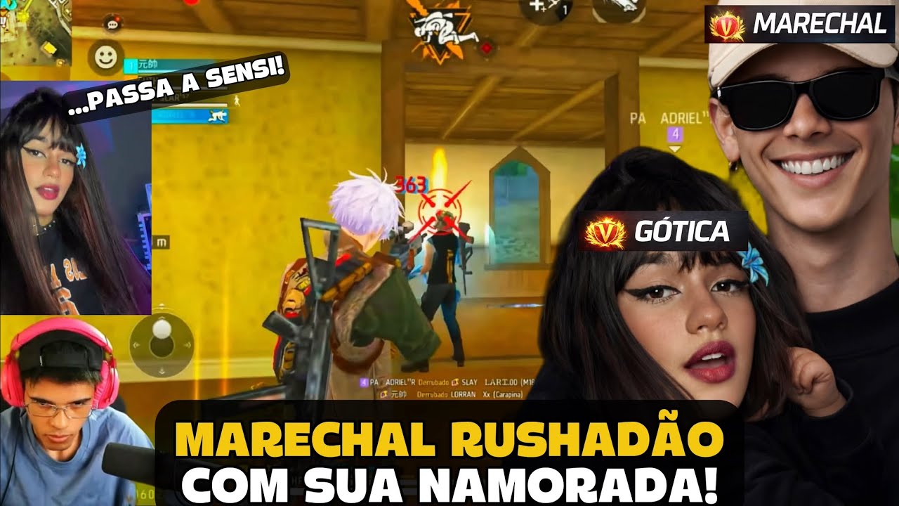 MARECHAL FOI PRO RUSHADÃO COM SUA NAMORADA E LIMPOU O MAPA NA RANK! FREE FIRE - MARECHAL HIGHLIGHTS