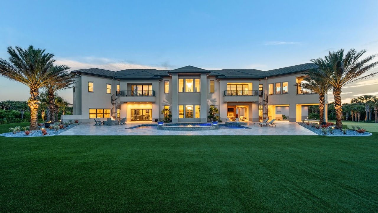 $13,500,000 Northshore Retreat boasting unparalleled golf course and ocean views in Palm Coast