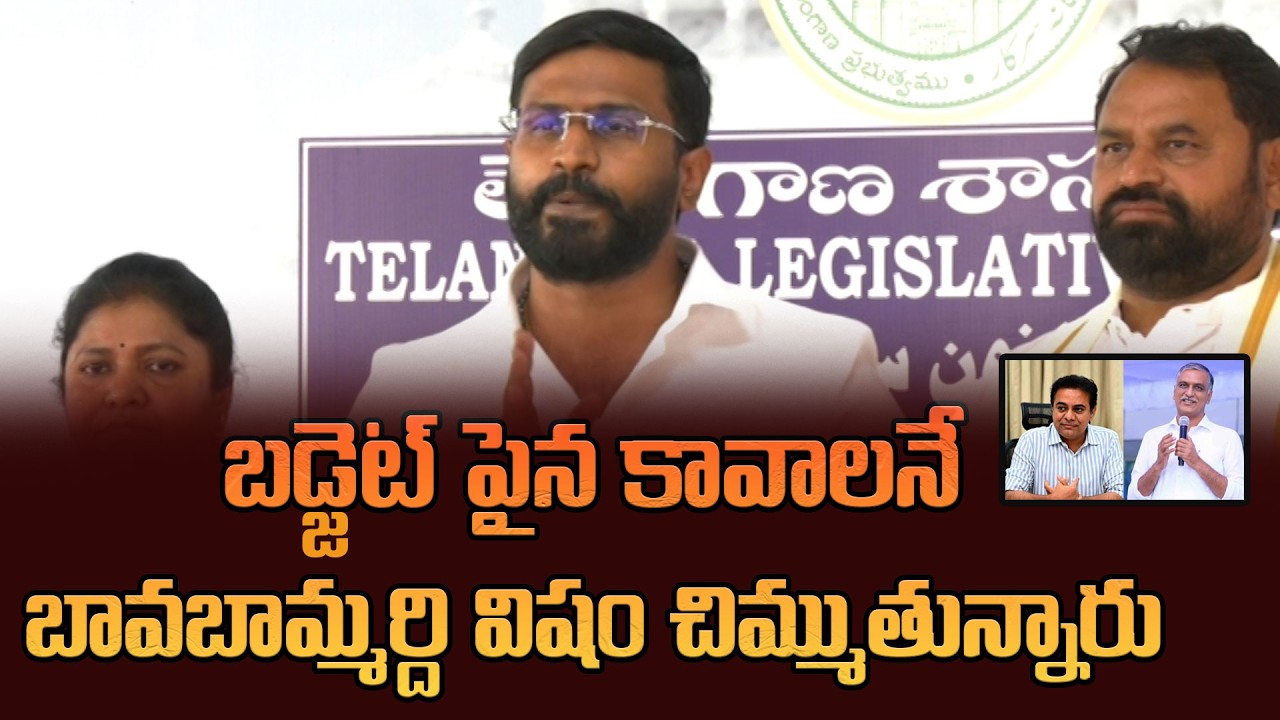 బడ్జెట్ పైన కావాలనే బావబామ్మర్ది విషం చిమ్ముతున్నారు | Mlc Balmoori Venkat On KTR & harish Rao