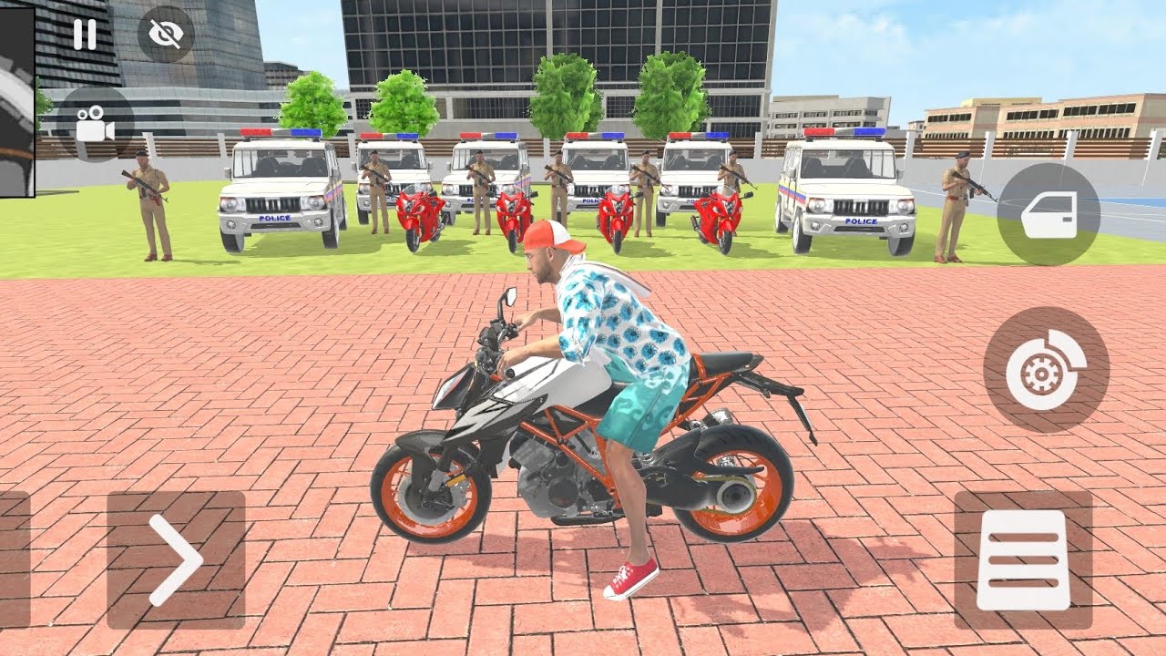 🎮 Franklin drive by  Hayabusa Ninja🏍️ on protection police 🚓in indian 🇮🇳 bike theft auto simulator 🎮