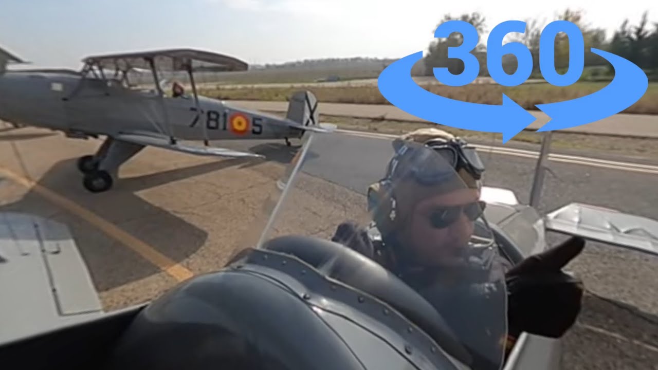 Exhibición FIO 1 diciembre 2024 Fundación Infante de Orleans airshow VR 360° Bucker Jungmann