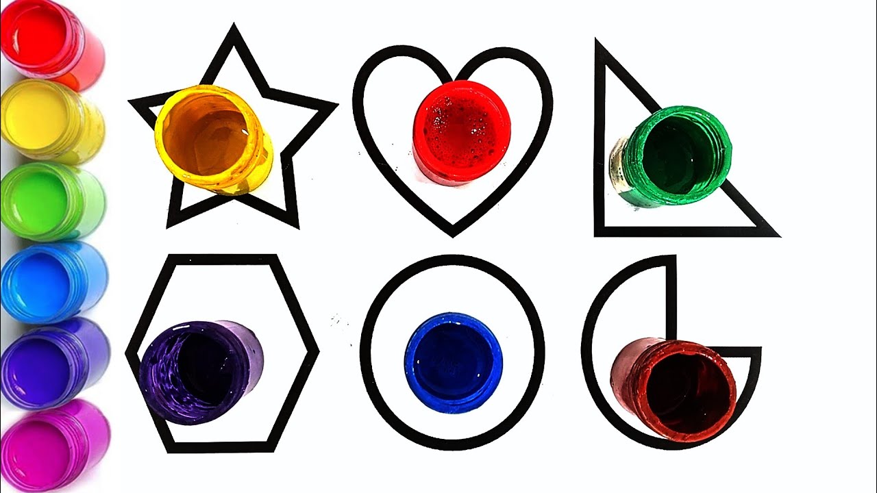 Learn Shapes, Colors for Kids & Toddlers|2d shapes drawing|Preschool Learning#shapesforkids#2dshapes