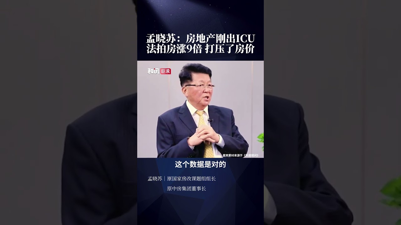 孟晓苏：房地产尚未回暖，要警惕大量法拍房打压房价#买房 #房地产 #房价 #孟晓苏 #财经大咖来了