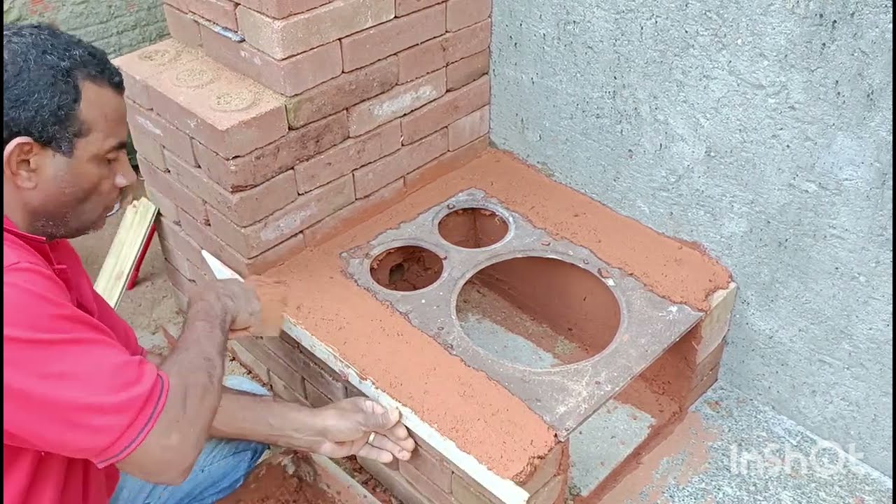Fogão a lenha, criativo - tijolo ecológico (super fácil de fazer)