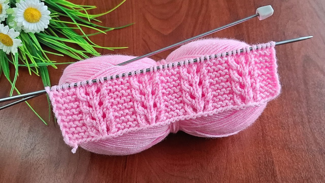 İki şiş kolay &ouml;rg&uuml; yelek model anlatımı ✅️Eays knitting crochet patterns
