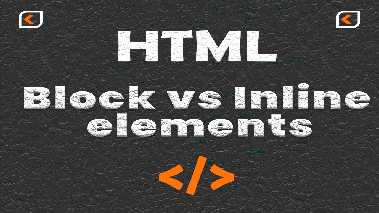 HTML inline vs block elements