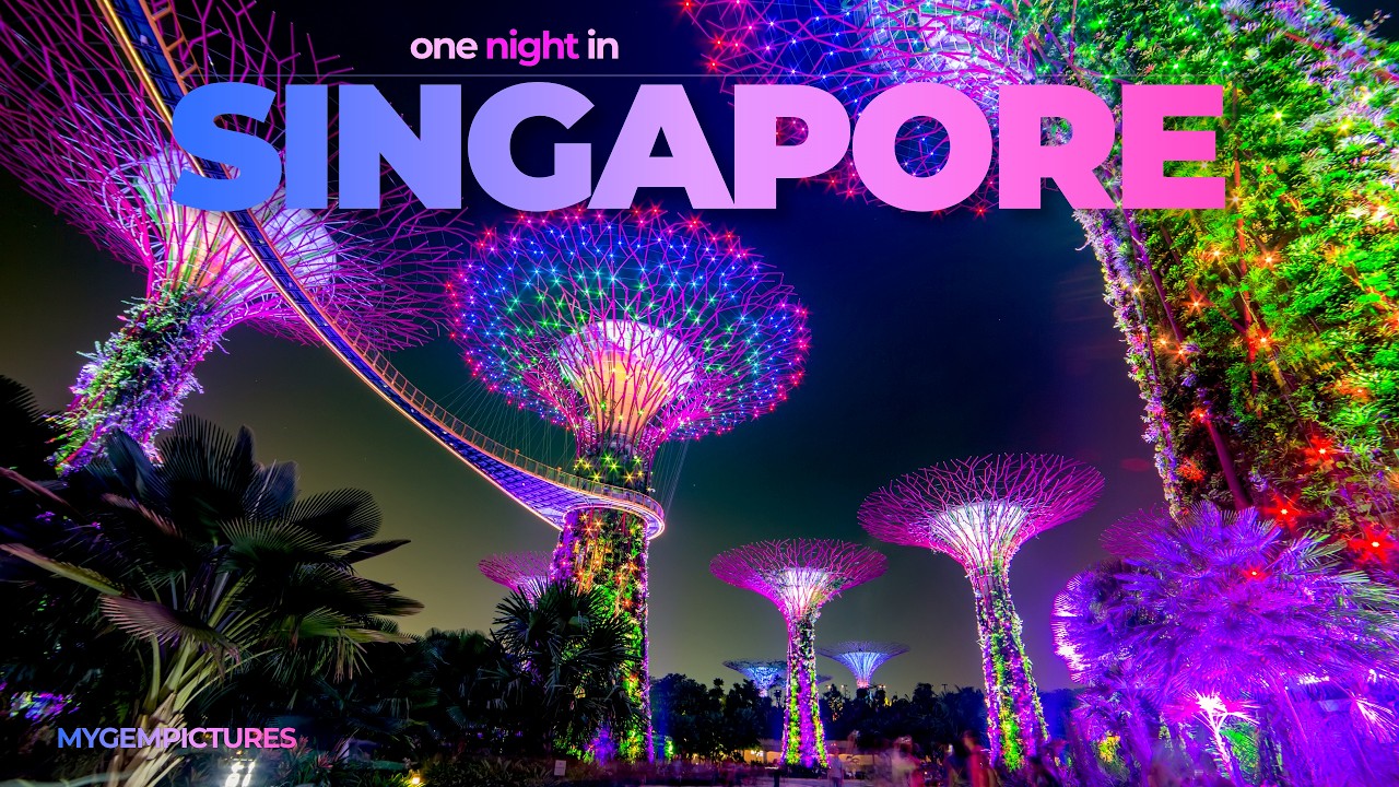 ONE NIGHT IN SINGAPORE | 4K | Amazing night sights!
