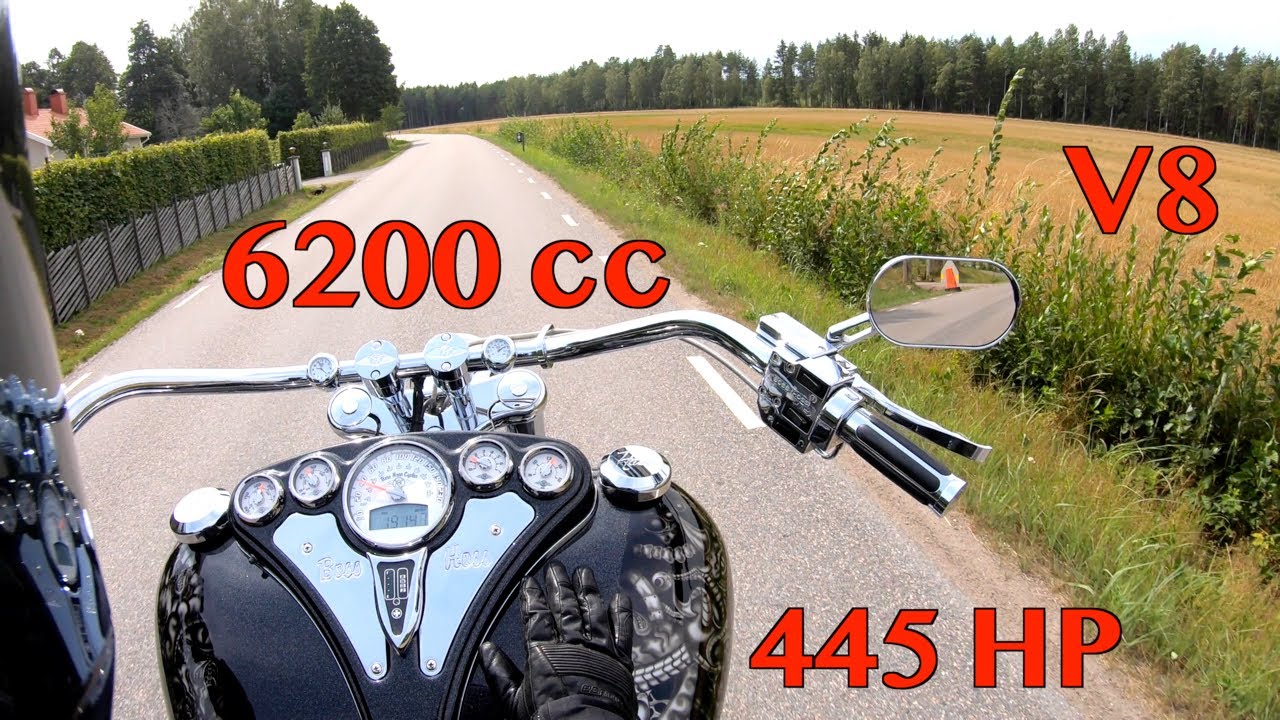 Boss Hoss V8 мотоцикл 6200cc 445hp тест-драйв и технические характеристики