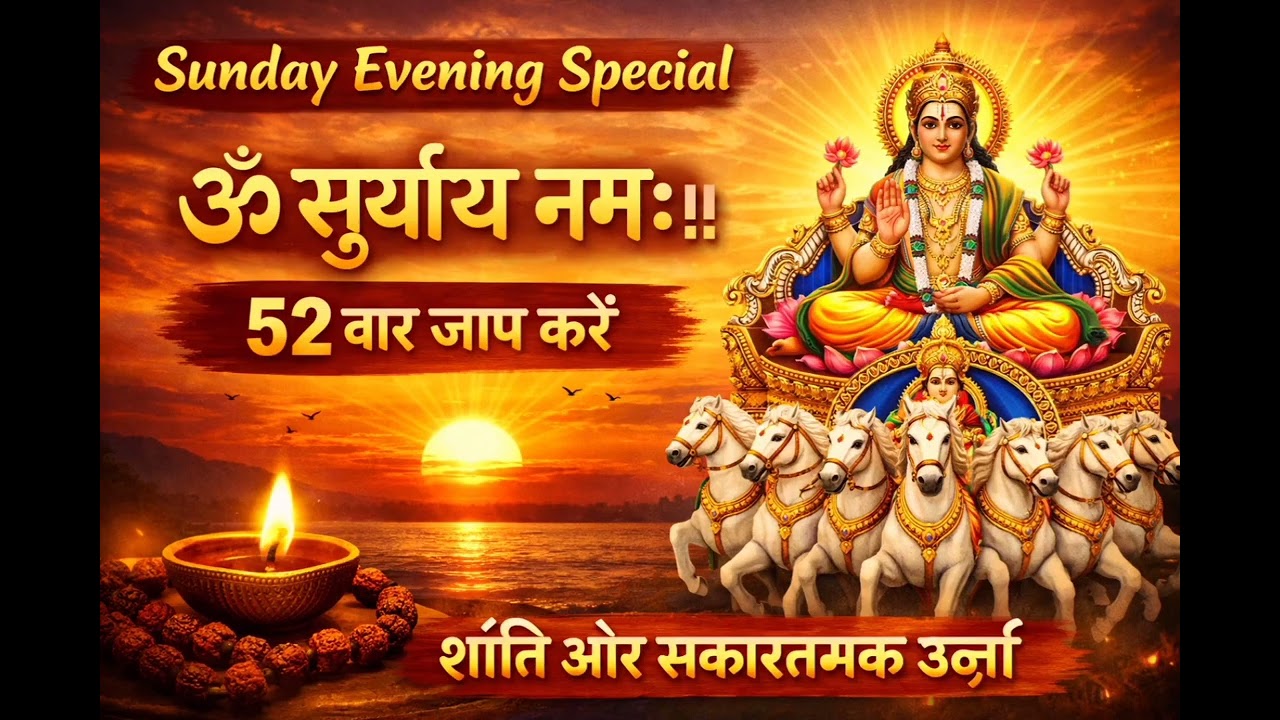 ॐ सूर्याय नमः॥ | Sunday Evening Special |  Surya Mantra #suryamantra #omsuryayanamah 