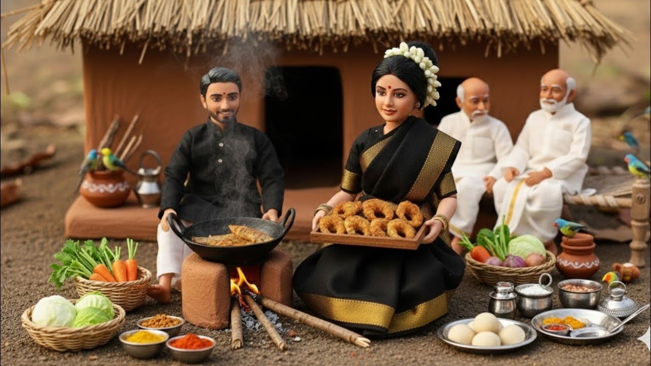 Miniature dolls making fish curry|| miniature cooking|| tiny cooking @AnamZeya-g2b 