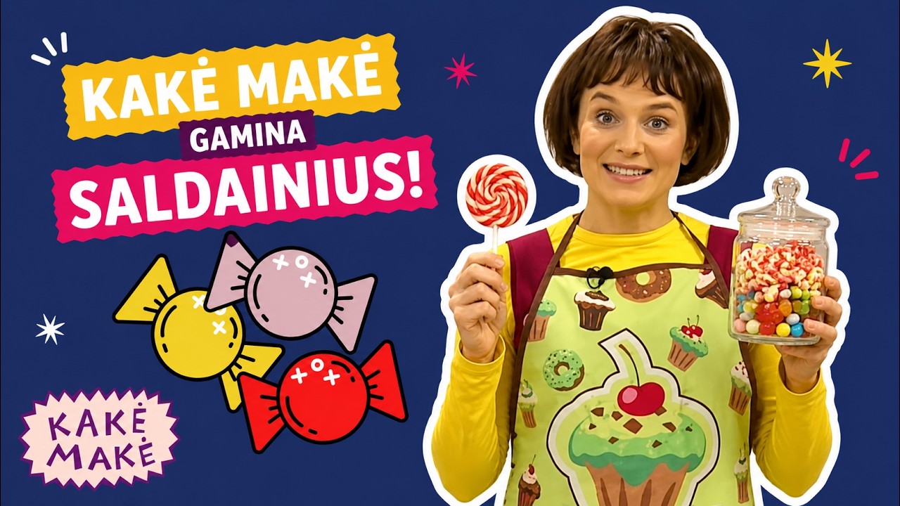 Kakė Makė moko gaminti saldainius. Ką pasakė Kakė Makė?