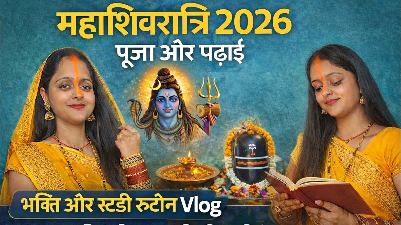 महाशिवरात्रि स्पेशल Vlog💥💥 | स्टडी📖 + पूजा एक साथ🙏🙏