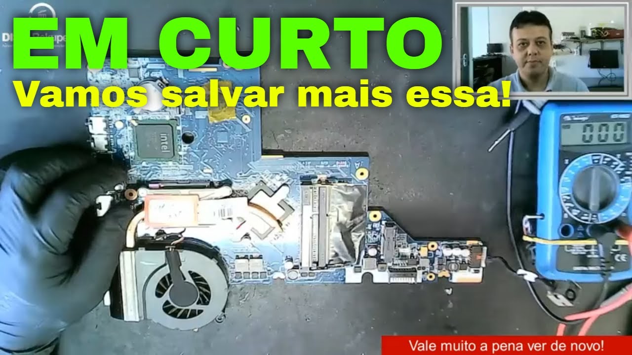 REPARANDO MAIS UMA PLACA EM CURTO! Mais um notebook salvo de ser descartado.