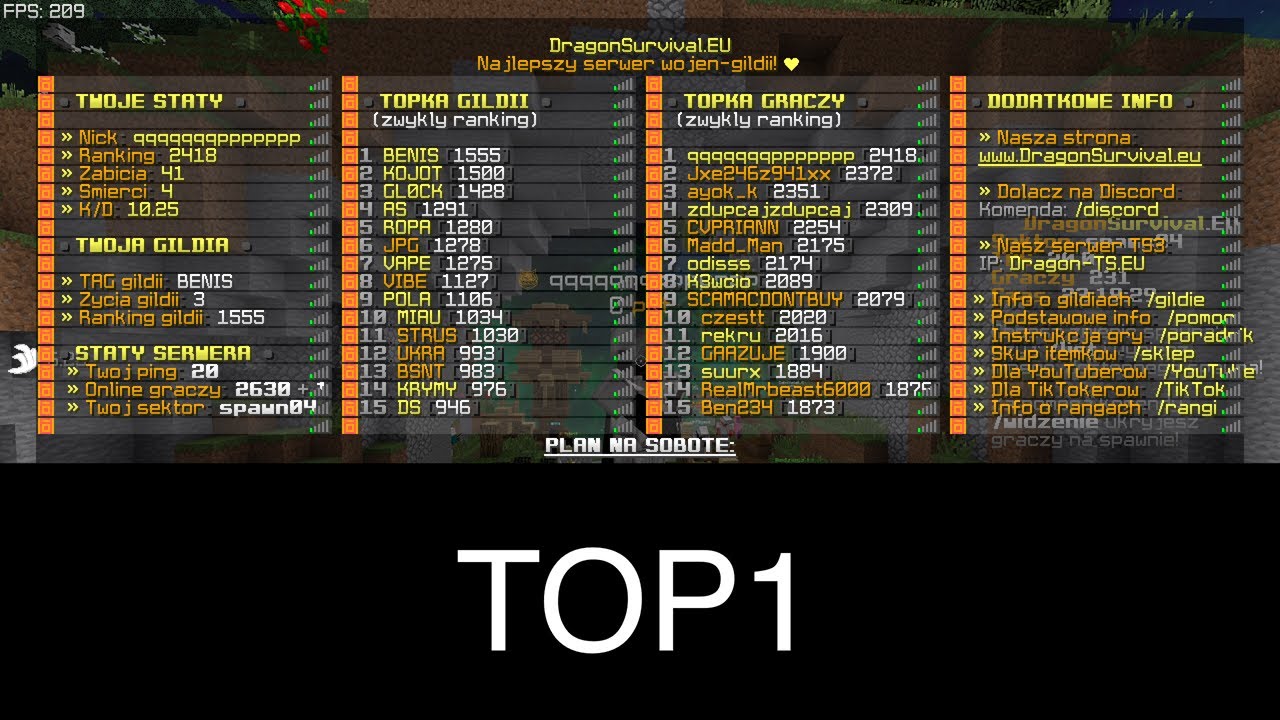 DRAGONSURVIVAL.EU | TEPARKI | TOPKI PADAJA | | TOP1 | KD 10 | GILDIA BENIS