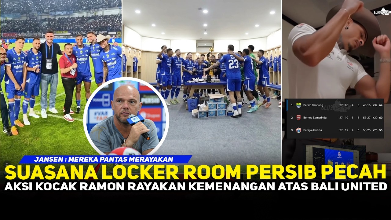 PESTA PORA DI LOCKER ROOM❗️AKSI KOCAK RAMON TANQUE JADI SOROTAN~PERSIB OTW JUARA