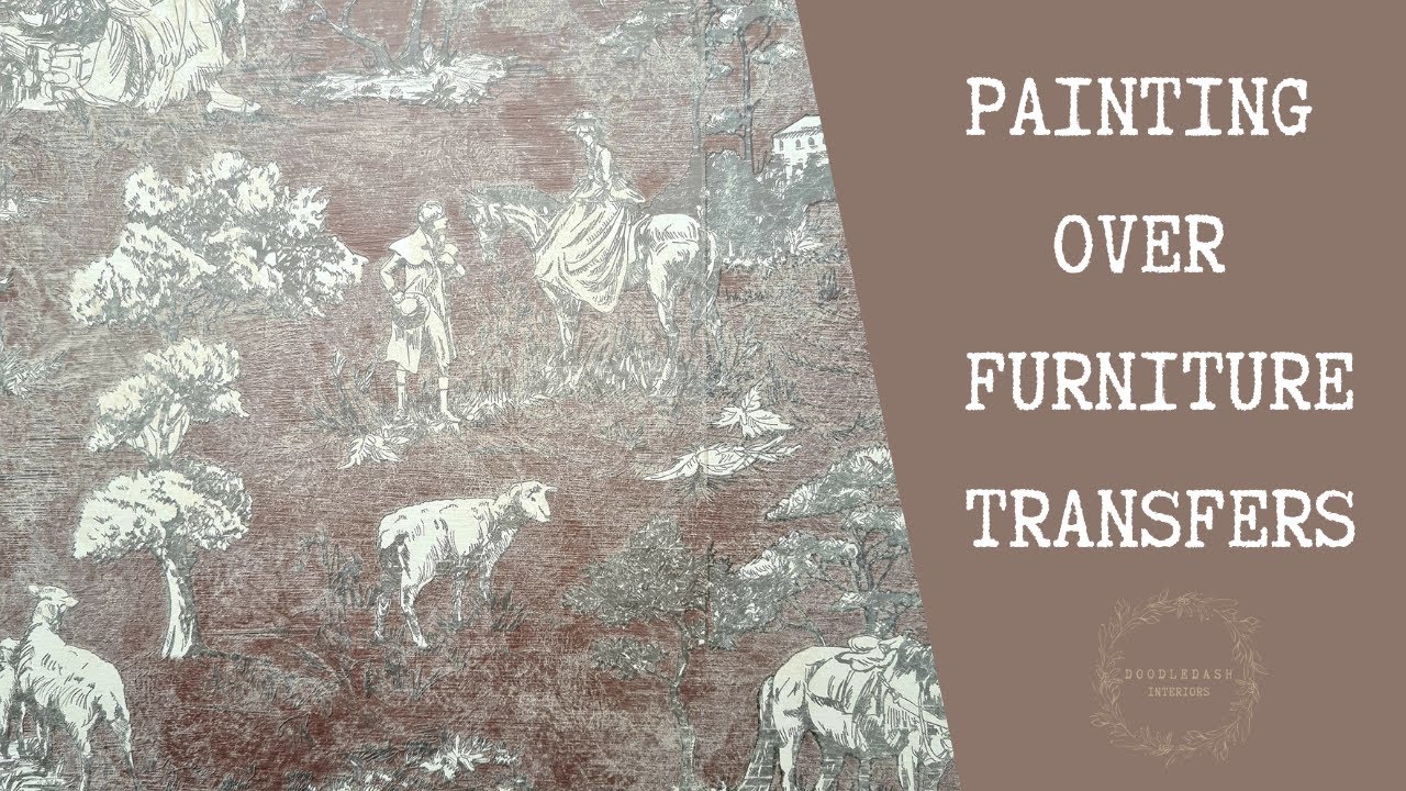Painting over Furniture Transfers #chalkpaint #howto #painttechniques #ironorchiddesigns #Frenchic