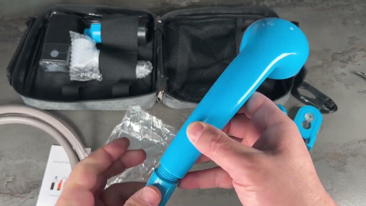 Koopsmate Doccia da campeggio portatile,Luce a LED, Ottima!