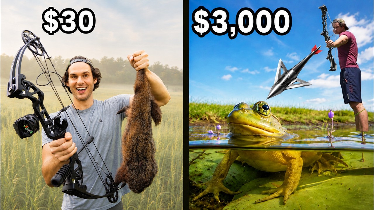 Охота с луком за $30 против лука за $3000!