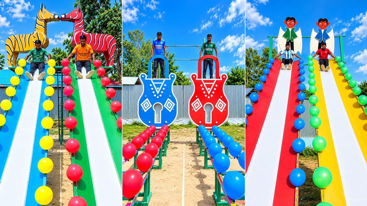 🔴 LIVE &mdash; Balloon Obstacle Course: Who Can Keep Their Balance Under Pressure? 💥🎈