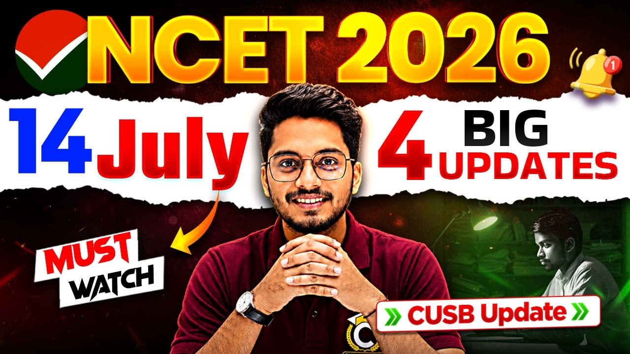 4 Big Update : NCET 2026 Must Watch🔥 | NCET New Registration Start | NCET 1st Cutoff | Rajneesh Sir