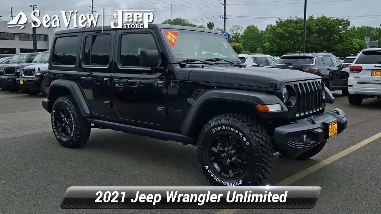 Certified 2021 Jeep Wrangler Unlimited Willys 4x4, Ocean Township, NJ J250203A