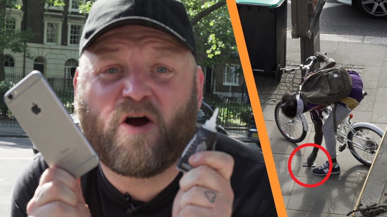 Testing The Public! iPhone Superglued To The Floor - | Arron Crascall