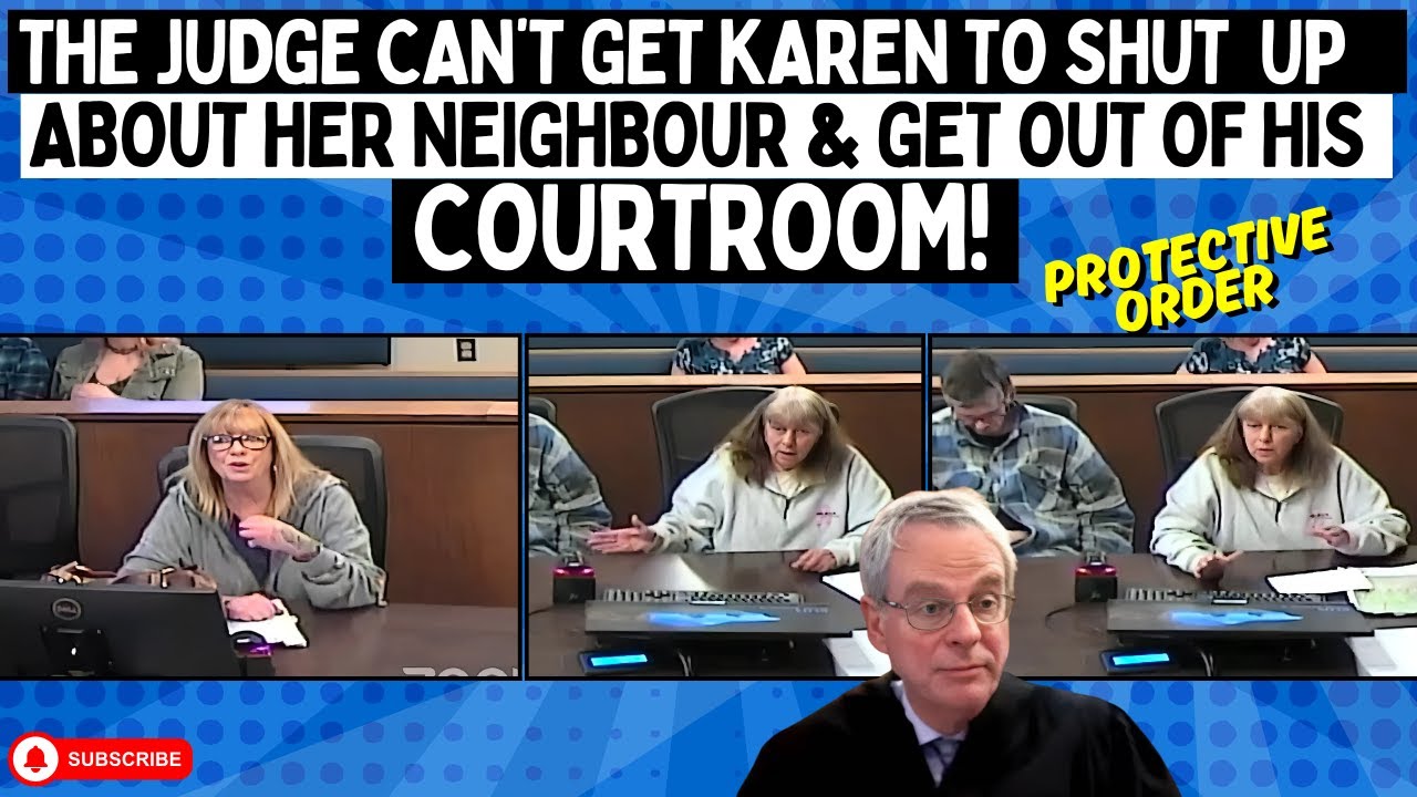 The Judge Can’t Get Karen To SHUT  UP About Her Neighbour & Get OUT Of His Courtroom!