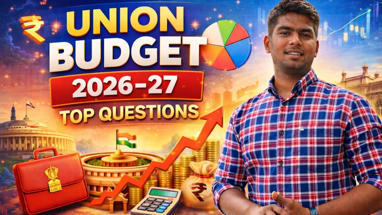 Union Budget 2026-27 - Top MCQs🔥 for All Competitive Exams