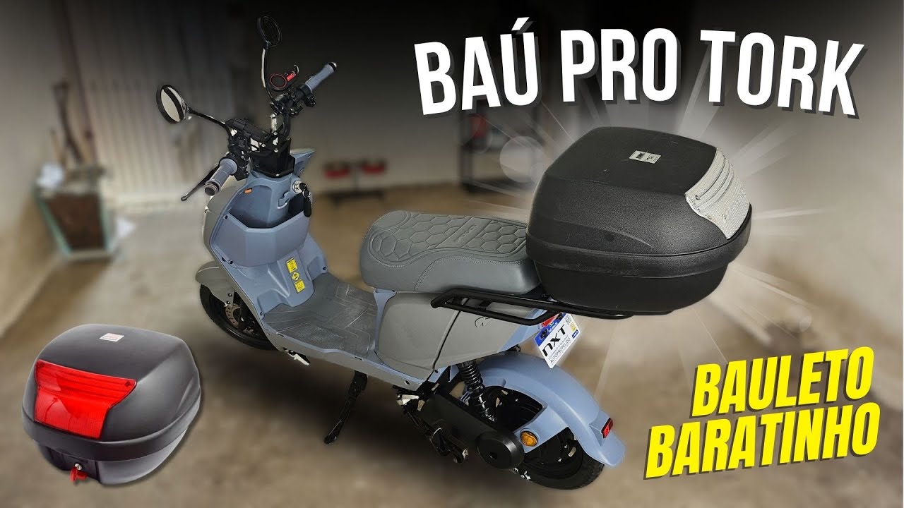 BAÚ PRO TORK 28L, UNBOXING E INSTALAÇÃO - BAULETO NA MINHA JUNA 1000W.