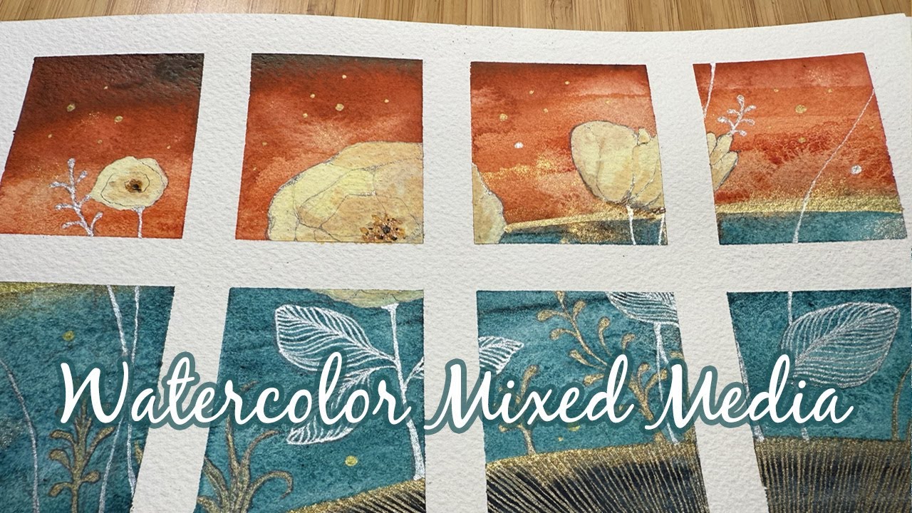 Watercolor Painting Vignettes with Zentangle - Relaxing ART Tutorial!