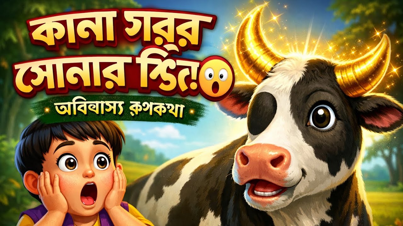 কানা গরুর সোনার শিং | Bengali Fairy Tales Cartoon | Rupkothar Bangla Golpo | Bangla Moral Story