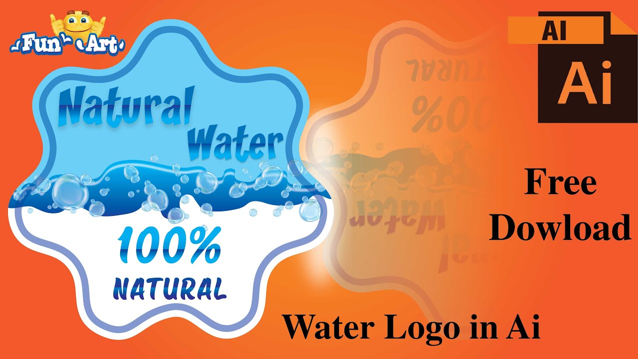 How to Making a Water Logo in Ai || Easily || Free Dowload