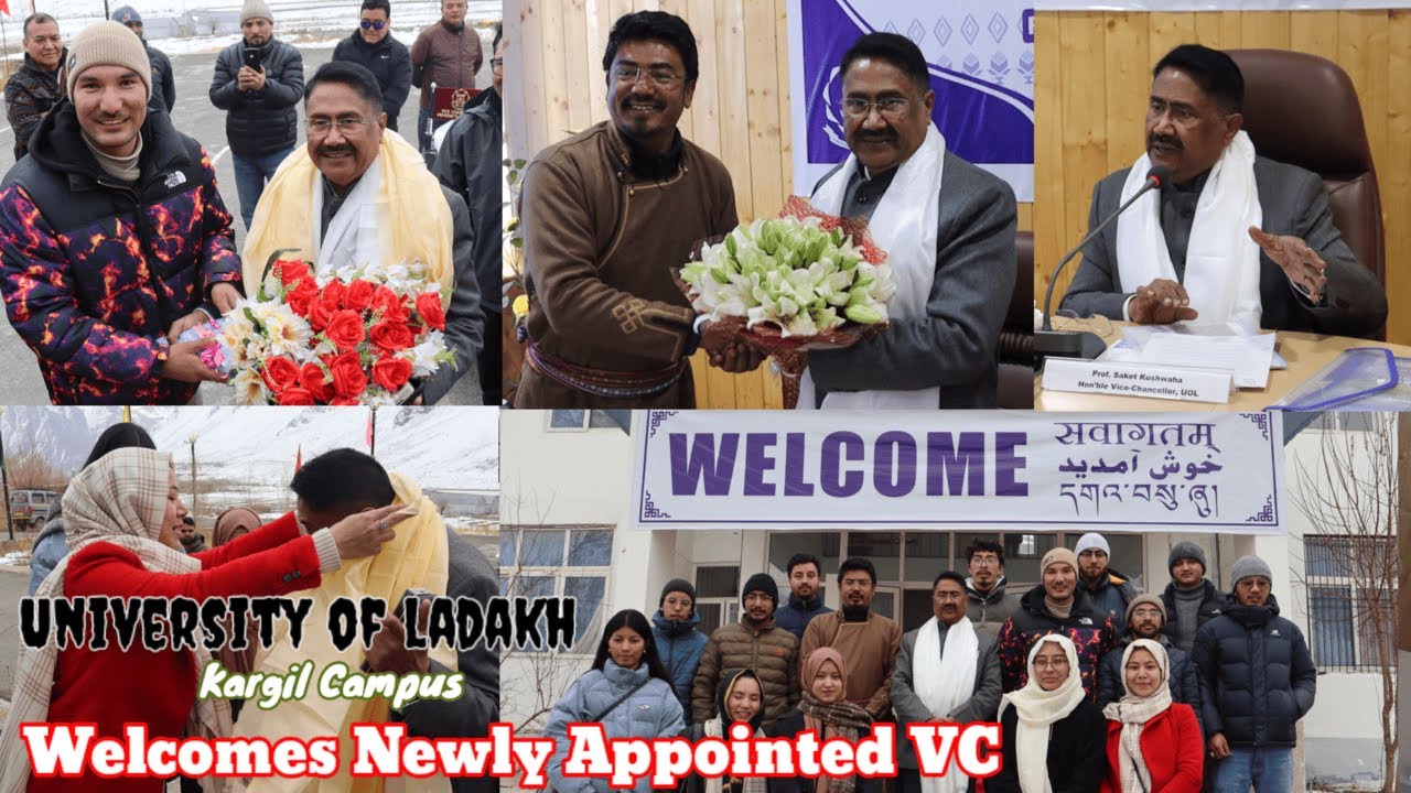 Vice-Chancellor Prof. Saket Kushwaha Welcomed by Kargil Campus UoL | university of Ladakh