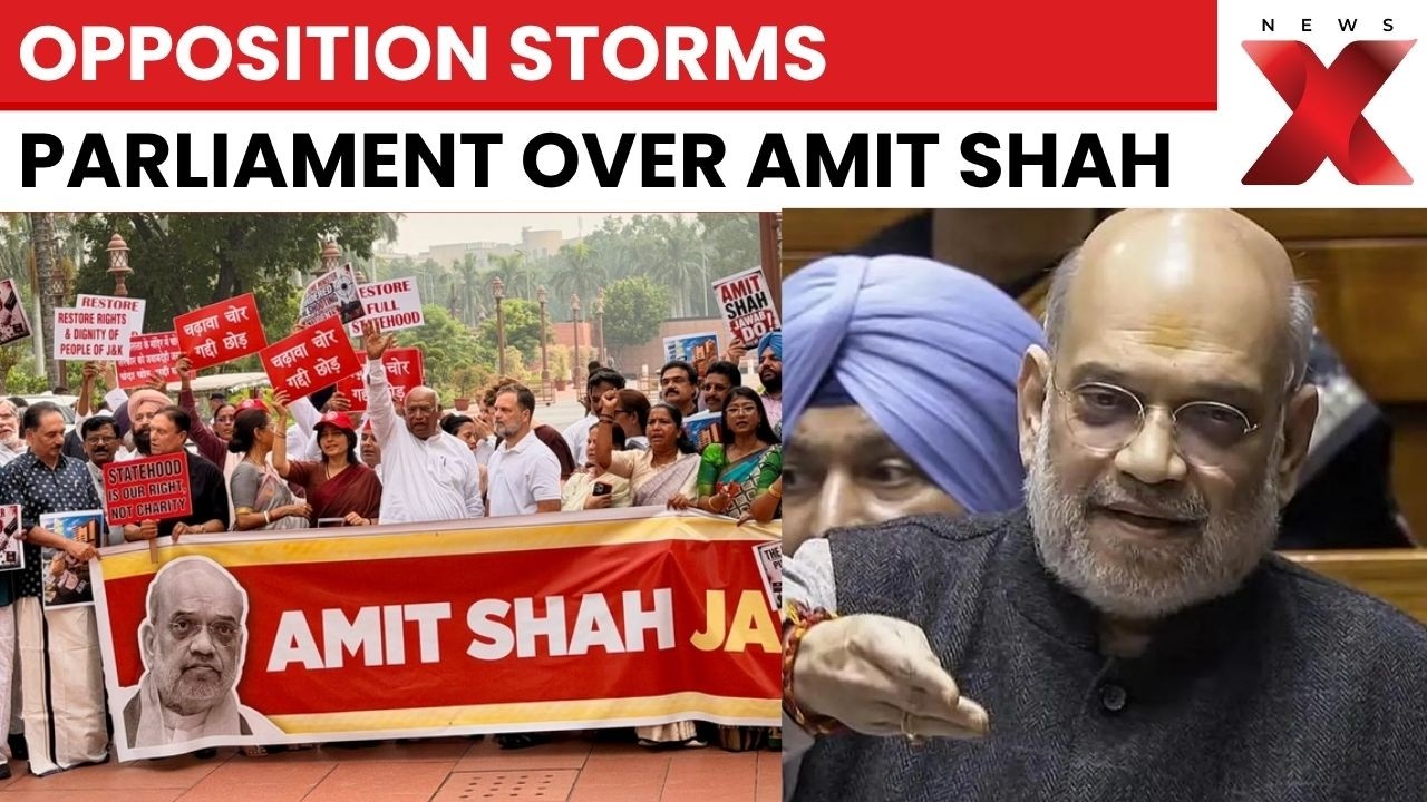 India Bloc Protest In Parliament Demands Amit Shah Reply On Student Crackdown