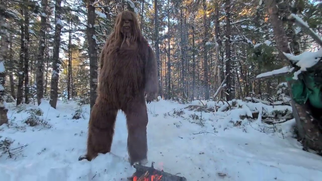 Bigfoot and Jamie at the lean-to 