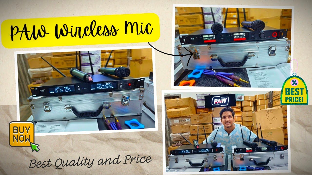 Wireless UHF Dj Mic Range with Price | PAW Budget Wireless Mic | Cheapest Dj Mic