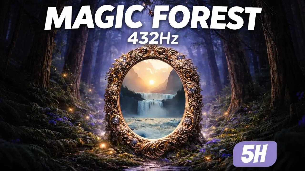 Forest Ambience 432Hz | Drifting Music and Gentle flowing Forest Wind
