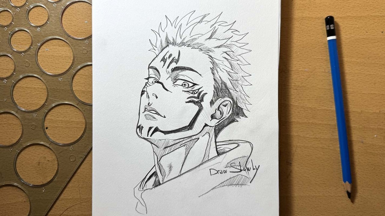 How To Draw Sukuna's Menacing Face | Step By Step | JJK