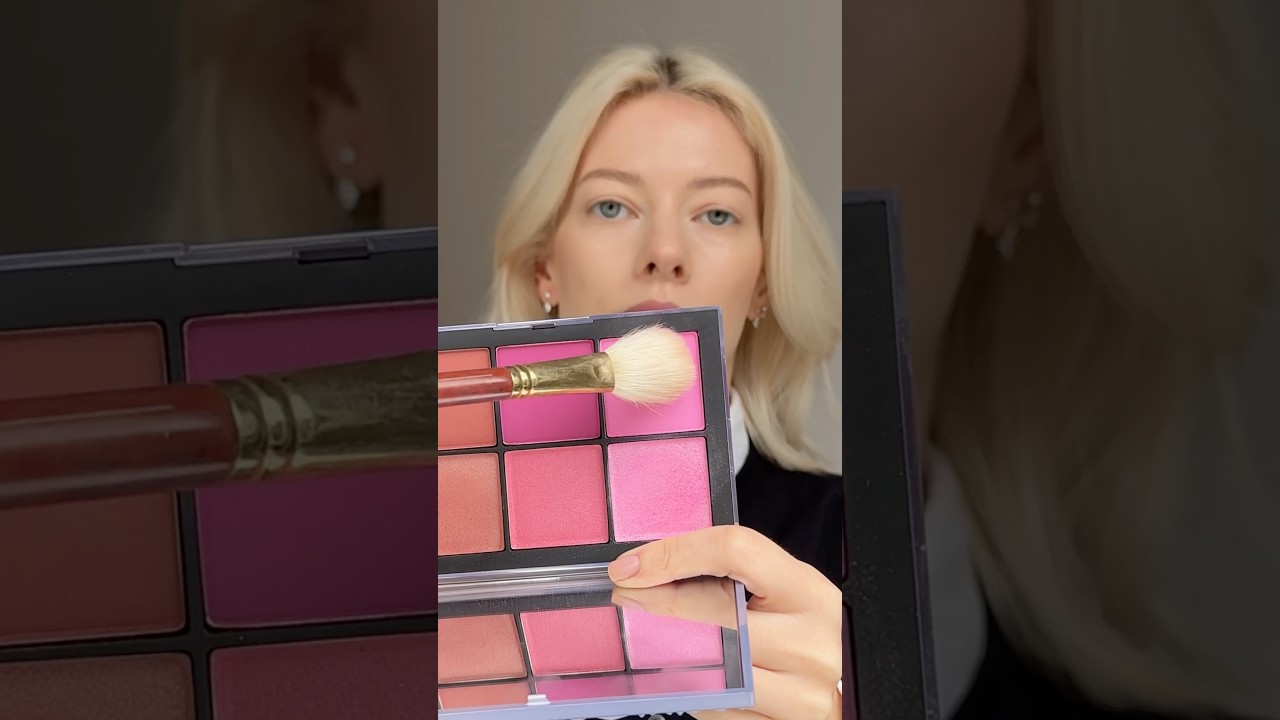 The most natural blush placement for any face shape #makeuptips #makeuptutorial #blushhack #blush