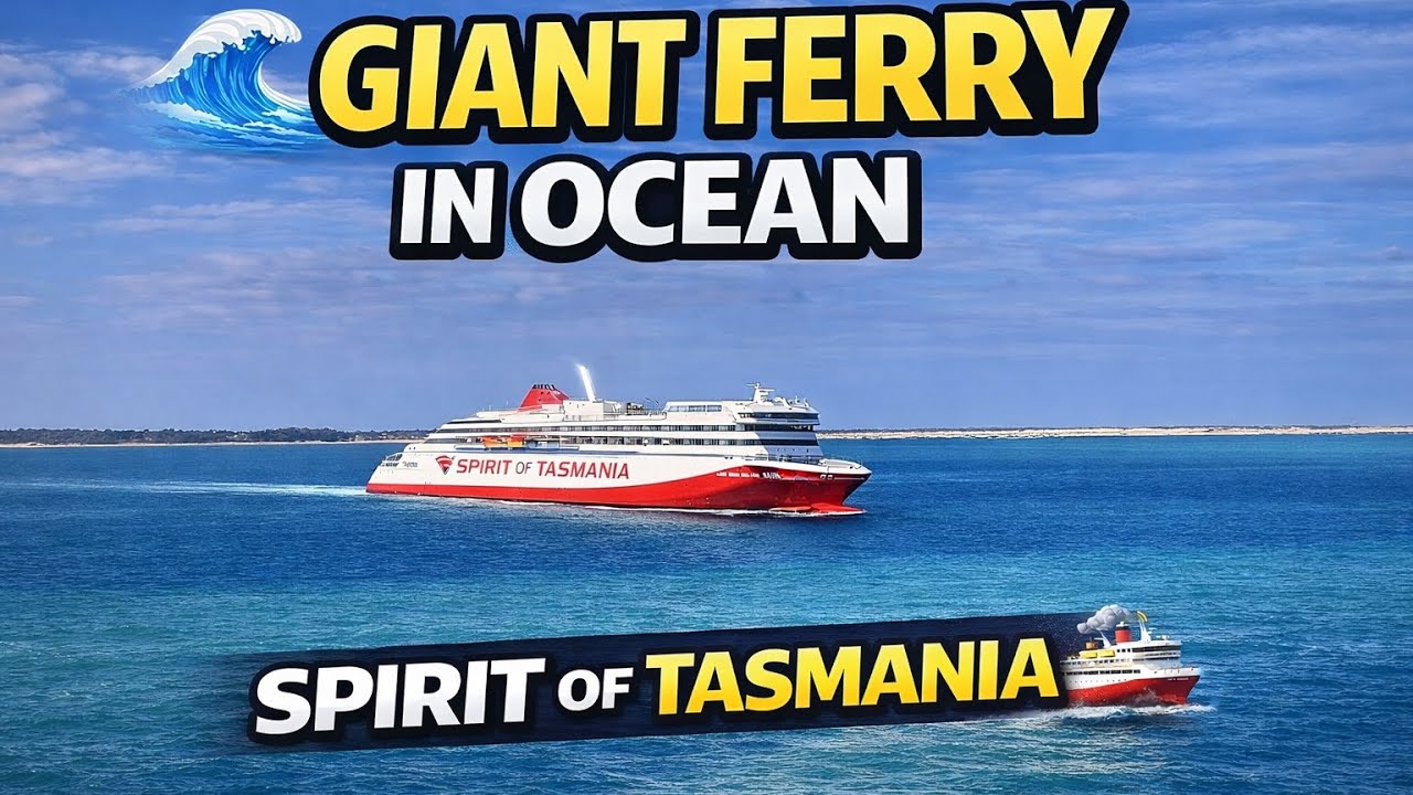 Spirit of Tasmania Ferry Crossing the OceanAustralia Sea ViewAmazing Ship  🌊🚢#viralvideo 