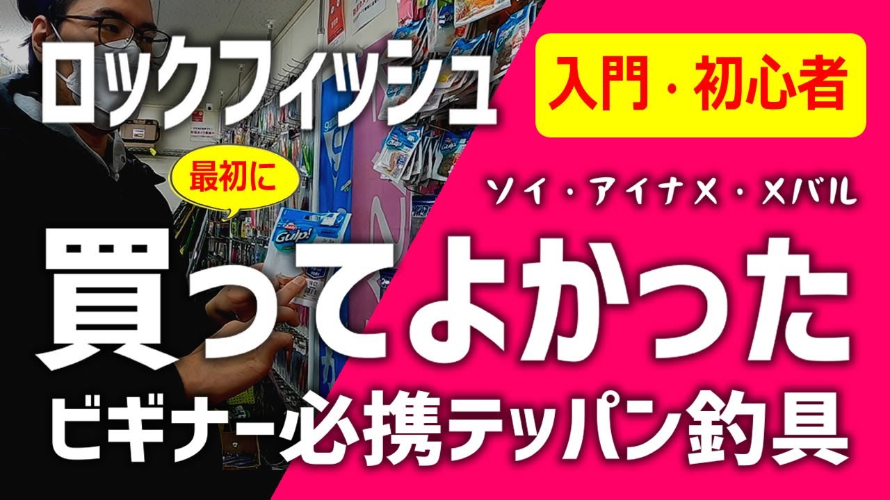 【ロックフィッシュ入門】初めて根魚を狙うなら買うべき釣具 漁港堤防のライトロックの鉄板アイテム徹底解説（竿・リール・仕掛け・ワーム）