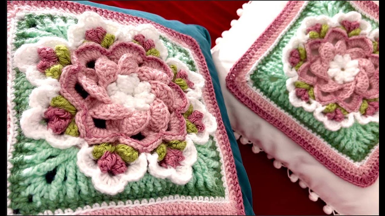 ЦВЕТЫ крючком МАСТЕР-КЛАСС соединение мотивов ЦВЕТОЧНЫЙ УЗОР DIY Tutorial EASY Crochet flower