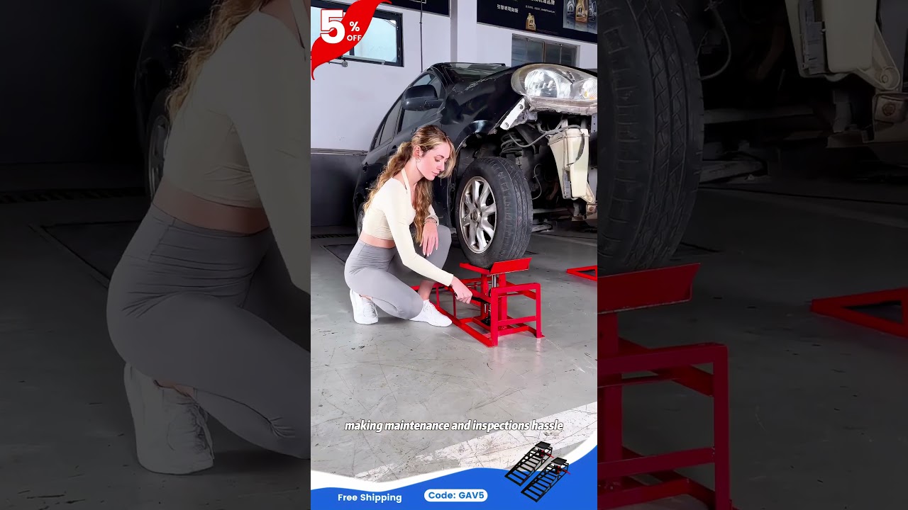GARVEE | 2 Pack Hydraulic Car Ramps Truck Ramps Lifts