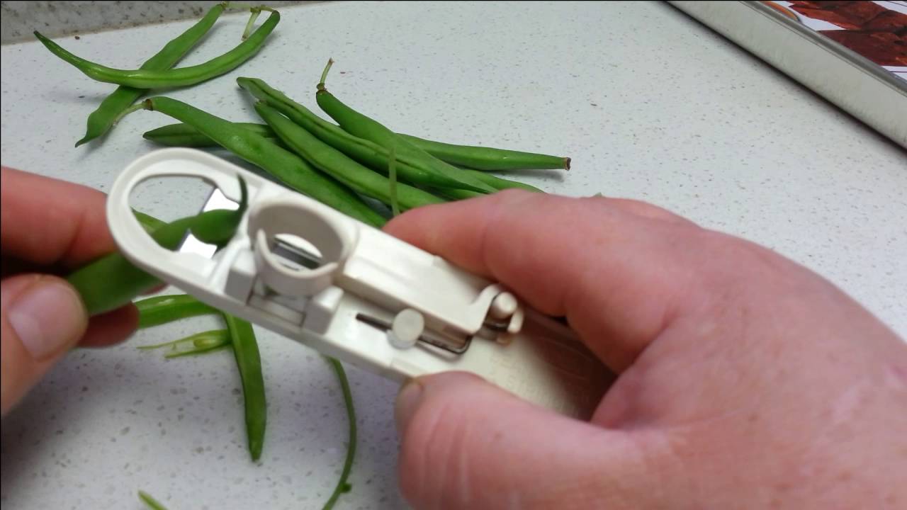 Bean slicer kitchen gadget